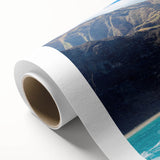 Vibrant rolled canvas wall art showcasing a stunning cliff landscape design with rich colors, ideal for home decor, highlighting nature's beauty and tranquility.