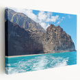 Stretched canvas wall art showcasing a vibrant landscape with cliffs and serene ocean views, perfect for adding a coastal touch to home decor.