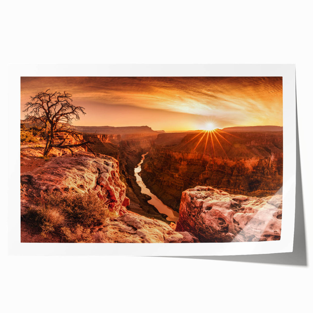 Vibrant rolled wall art print featuring a stunning landscape of colorful cliffs, showcasing rich hues and intricate details, ideal for home decor enhancement.