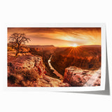 Vibrant rolled wall art print featuring a stunning landscape of colorful cliffs, showcasing rich hues and intricate details, ideal for home decor enhancement.