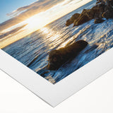 Vibrant rolled canvas wall art showcasing a stunning cliff landscape design with rich colors and intricate details, perfect for home decor enthusiasts.