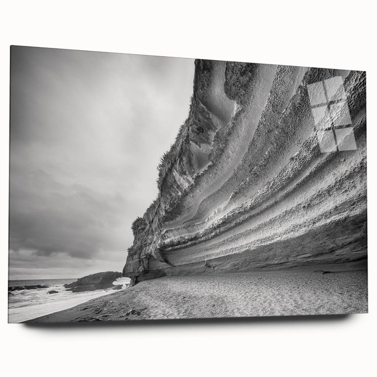 Acrylic glass wall art collection showcasing a stunning side view of dramatic cliffs and landscapes, perfect for modern decor. Features vibrant colors and intricate details that enhance any room's atmosphere.