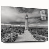 Acrylic wall art showcasing a stunning landscape of cliffs, featuring vibrant colors and intricate details, designed for elegant home decor. The artwork is displayed from a side view, highlighting its sleek finish and modern aesthetic, perfect for enhancing any living space.