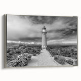 Framed canvas wall art showcasing a stunning landscape of rugged cliffs with a silver frame, ideal for modern home decor and interior design enthusiasts.