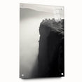 Acrylic wall art showcasing a stunning landscape of cliffs, displayed in a modern frame with visible pins. The vibrant colors and intricate design make it a striking addition to any decor.