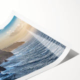 Vibrant rolled print showcasing a stunning cliff landscape, featuring rich colors and intricate details, perfect for enhancing any home decor. Ideal for art enthusiasts.