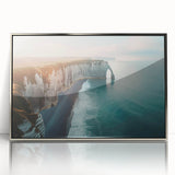 Framed acrylic wall art featuring a stunning cliff landscape design, showcasing vibrant colors and intricate details, perfect for modern home decor.