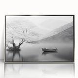 Framed wall art featuring a serene countryside landscape design with vibrant colors, set in a sleek silver frame, perfect for home decor enhancement.