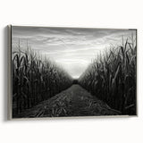 Framed canvas wall art showcasing a serene countryside landscape design with vibrant colors, elegantly displayed in a silver frame from the 24-piece collection.