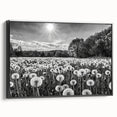 Framed wall art collection showcasing a serene countryside landscape design with vibrant colors, featuring a black frame and side view display, perfect for home decor.