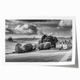 Rolled print of a serene countryside landscape featuring lush green hills, a tranquil river, and a vibrant sunset, ideal for home decor and nature enthusiasts.