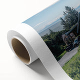 Rolled canvas wall art showcasing a vibrant countryside landscape design with lush greenery and rolling hills, perfect for home decor and nature enthusiasts.