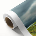 Rolled canvas artwork showcasing a serene countryside landscape with vibrant colors and detailed textures, elegantly designed for home decor, ideal for nature lovers.