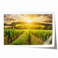 Desert landscape wall art print showcasing vibrant hues of orange and yellow, rolled and ready for display, perfect for modern home decor enthusiasts.
