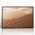 Framed acrylic wall art showcasing a stunning desert landscape design in black, highlighting vibrant colors and intricate details, perfect for modern decor.