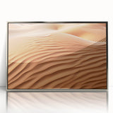 Framed acrylic wall art showcasing a stunning desert landscape design, featuring vibrant colors and intricate details, ideal for modern home decor.