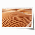 Vibrant desert landscape wall art print showcasing warm hues of orange and yellow, rolled for easy transport, perfect for home decor or art enthusiasts.