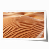 Vibrant desert landscape wall art print showcasing warm hues of orange and yellow, rolled for easy transport, perfect for home decor or art enthusiasts.