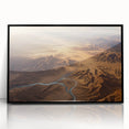 Framed acrylic wall art featuring a stunning desert landscape design, showcasing warm earth tones and intricate details, perfect for home decor.