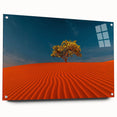 Acrylic wall art piece showcasing a stunning side view of a desert dune landscape design, featuring warm earthy tones and intricate textures, perfect for home decor.