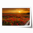 Vibrant landscape wall art print showcasing rolling green fields under a bright blue sky, perfect for home decor or gallery display, rolled for easy shipping.