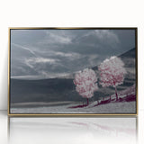 Framed wall art featuring a vibrant landscape design with fields and golden accents, showcasing rich colors and textures, perfect for home decor.
