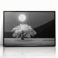 Framed acrylic wall art showcasing a vibrant landscape field design, featuring rich colors and intricate details, displayed from a front view against a neutral backdrop.