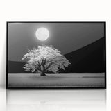 Framed acrylic wall art showcasing a vibrant landscape field design, featuring rich colors and intricate details, displayed from a front view against a neutral backdrop.