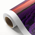 Vibrant rolled canvas showcasing a stunning abstract landscape design with rich colors and textures, perfect for modern home decor and artistic displays.