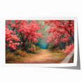Rolled print of a vibrant landscape garden design, showcasing colorful flowers and greenery, ideal for home decor. Packaged securely in a cardboard tube.