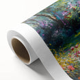 Colorful abstract landscape wall art on rolled canvas, showcasing vibrant hues and intricate patterns, ideal for modern home decor and artistic expression.