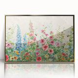 Framed wall art showcasing a vibrant landscape design with rich colors and intricate details, featuring golden accents in an elegant setting that enhances any decor.