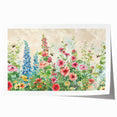 Rolled print showcasing a vibrant landscape garden design with lush greenery and colorful flowers, packaged securely for easy display and protection.