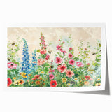 Rolled print showcasing a vibrant landscape garden design with lush greenery and colorful flowers, packaged securely for easy display and protection.