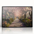 Framed acrylic wall art collection showcasing a stunning landscape and garden design with a sleek black frame, perfect for modern home decor.