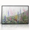 Framed acrylic wall art showcasing a stunning landscape garden design, featuring vibrant colors and intricate details, perfect for home decor enhancement.