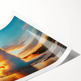 Vibrant rolled print of a geyser landscape design, showcasing rich colors and intricate details, perfect for adding a touch of nature-inspired art to your decor.