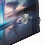 Close-up of a vibrant acrylic glass wall art piece showcasing a stunning geyser landscape design, perfect for modern home decor. Ideal for nature enthusiasts and art lovers.