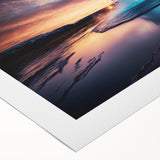 Rolled canvas showcasing a vibrant geyser landscape design, featuring rich colors and intricate details, ideal for home decor or art enthusiasts. Packaged securely for safe delivery.