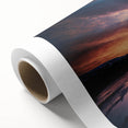 Vibrant rolled canvas showcasing a geyser landscape design in rich colors, ideal for modern home decor, presented in a protective cardboard tube.