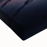 Close-up of a stretched canvas wall art featuring a vibrant geyser landscape design, showcasing intricate details and vivid colors, perfect for home decor.