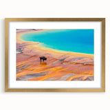 Elegant gold-framed landscape wall art collection featuring a striking geyser design, showcasing vibrant colors and intricate details, perfect for modern decor.