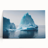 Stretched canvas wall art featuring a stunning glacier landscape design, showcasing icy blues and whites, perfect for modern home decor. Ideal for nature lovers.