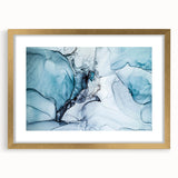 Elegant gold-framed wall art showcasing a stunning glacier landscape design, featuring detailed textures and vibrant colors, perfect for enhancing any home decor.