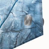 Close-up of a stunning acrylic wall art piece featuring a vibrant glacier landscape design, showcasing intricate details and a modern aesthetic that enhances any living space. Ideal for home decor enthusiasts seeking unique, nature-inspired artwork.