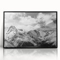 Framed acrylic wall art featuring a stunning glacier landscape design, set in a sleek black frame, perfect for modern home decor. Ideal for nature enthusiasts.