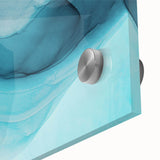 Close-up of a vibrant glacier design wall art piece, showcasing intricate details and colors on acrylic glass, perfect for modern home decor. Ideal for nature enthusiasts and art lovers.