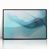 Framed acrylic wall art featuring a stunning glacier landscape design, with a sleek black frame, ideal for adding a modern touch to home decor.