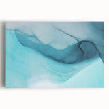 Stretched canvas wall art showcasing a vibrant glacier landscape design, featuring icy blues and whites, ideal for enhancing modern home decor.