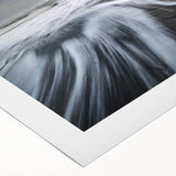 Rolled canvas art showcasing a stunning glacier landscape design, featuring icy blues and whites, perfect for enhancing modern home decor.